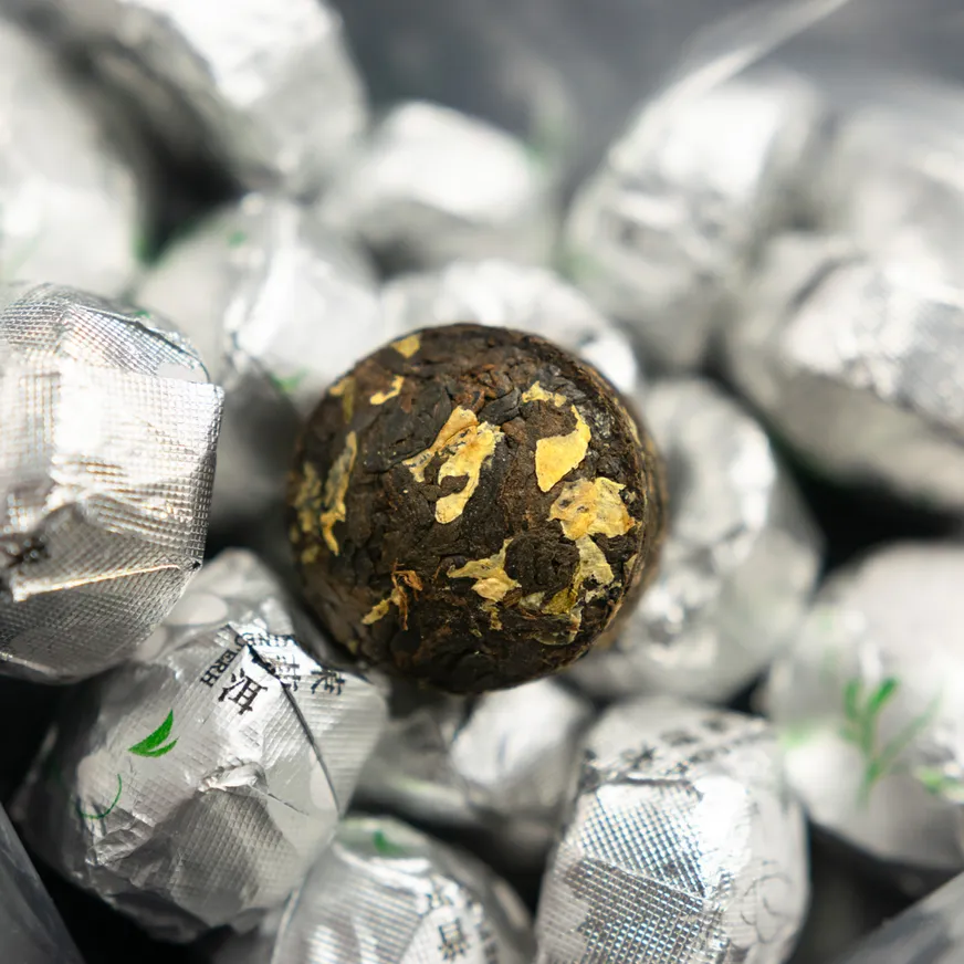 Шу Пуер з жасмином 10 штук по 5 грам, Фото Шу Пуер з жасмином 10 штук по 5 грам, Картинка